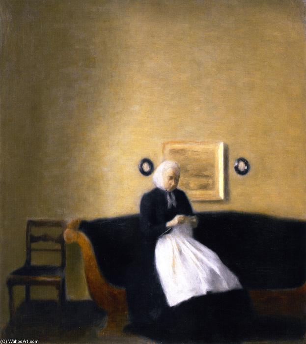 Interior With The Artist's Mother And Sister — Vilhelm (hammershøi)hammershoi