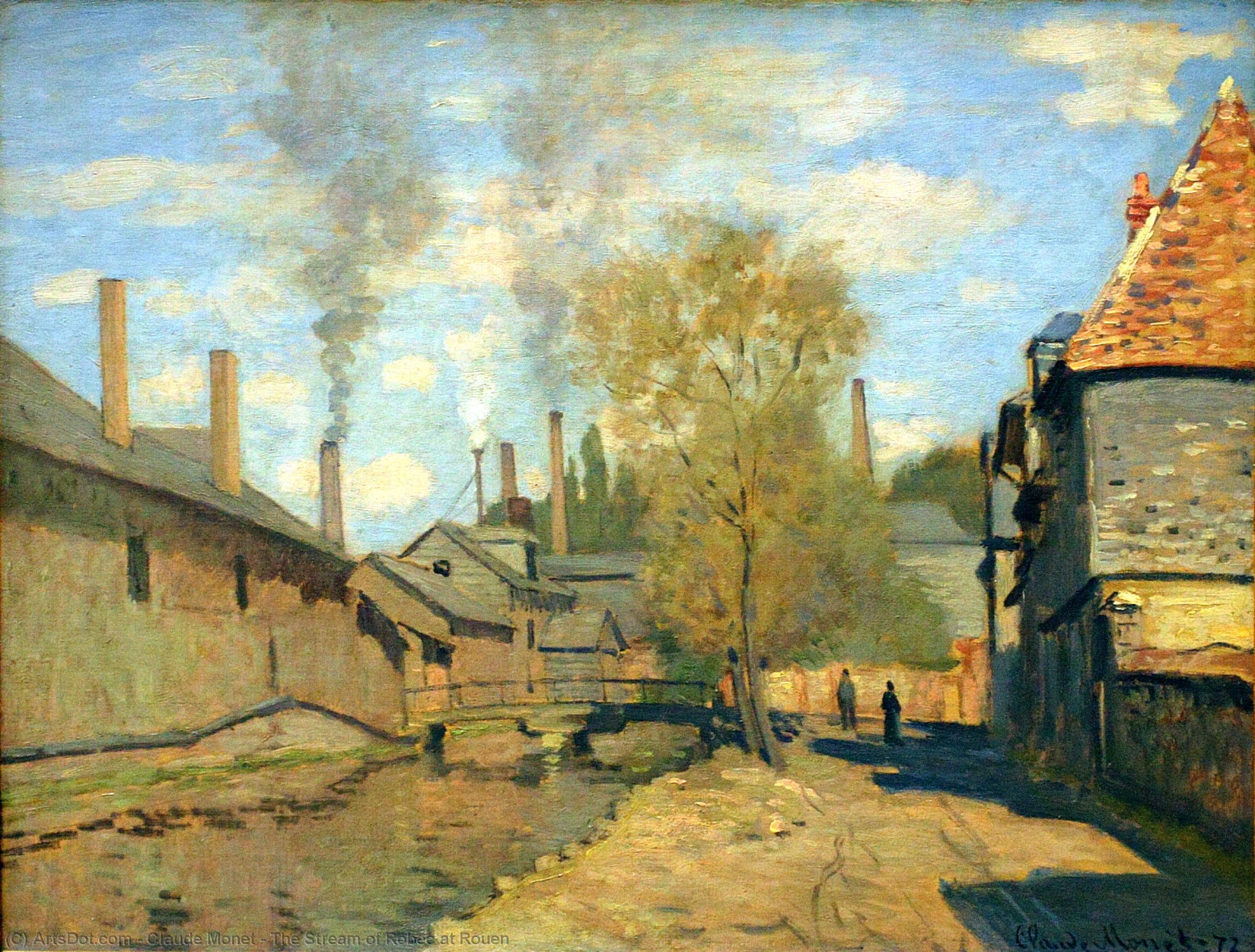 The Stream Of Robec At Rouen — Claude Monet