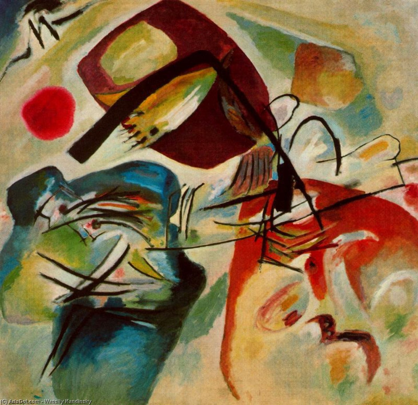 Table With Black Bow — Wassily Wassilyevich Kandinsky