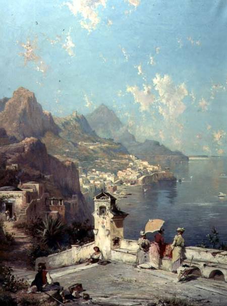 Overlooking Amalfi — Franz Richard Unterberger