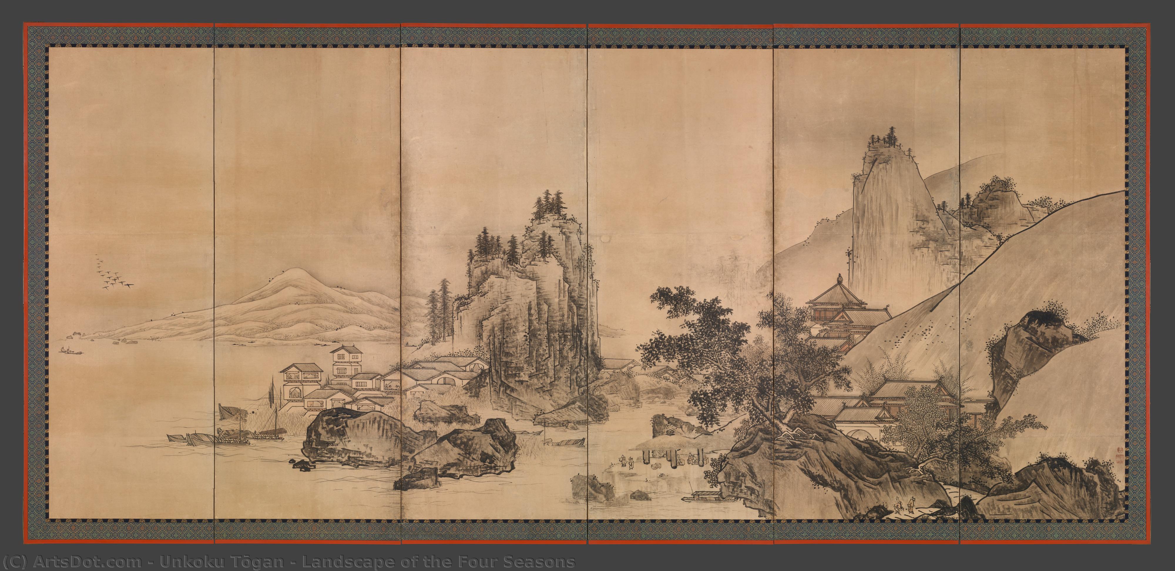 Landscape Of The Four Seasons — Unkoku Togan