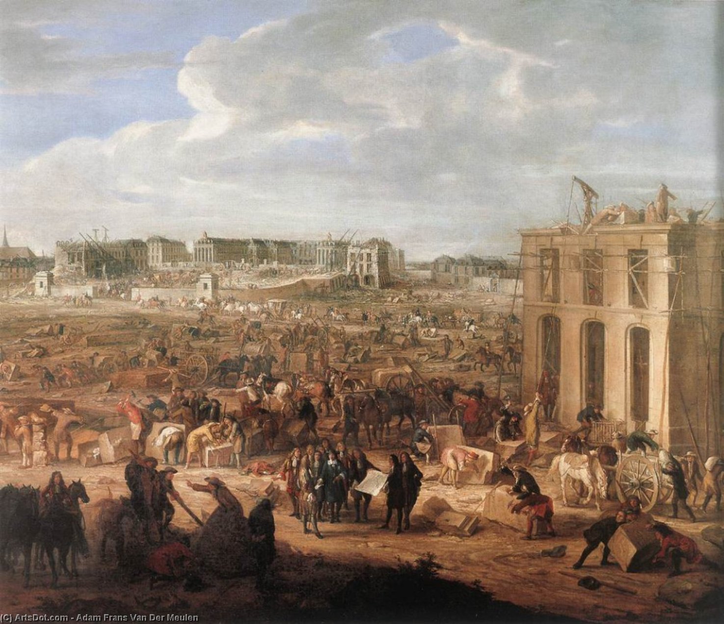 Construcción Del Château De Versailles — Adam Frans Van Der Meulen