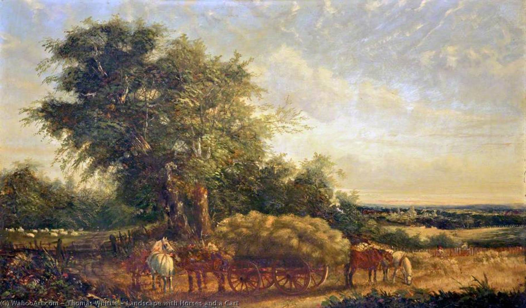 Landscape With Horses And A Cart — Thomas Whittle