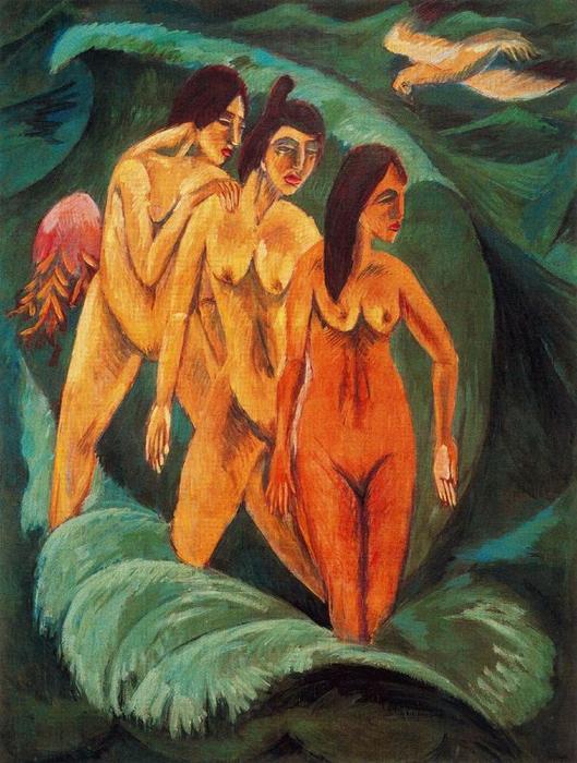 Three Bathers — Ernst Ludwig Kirchner