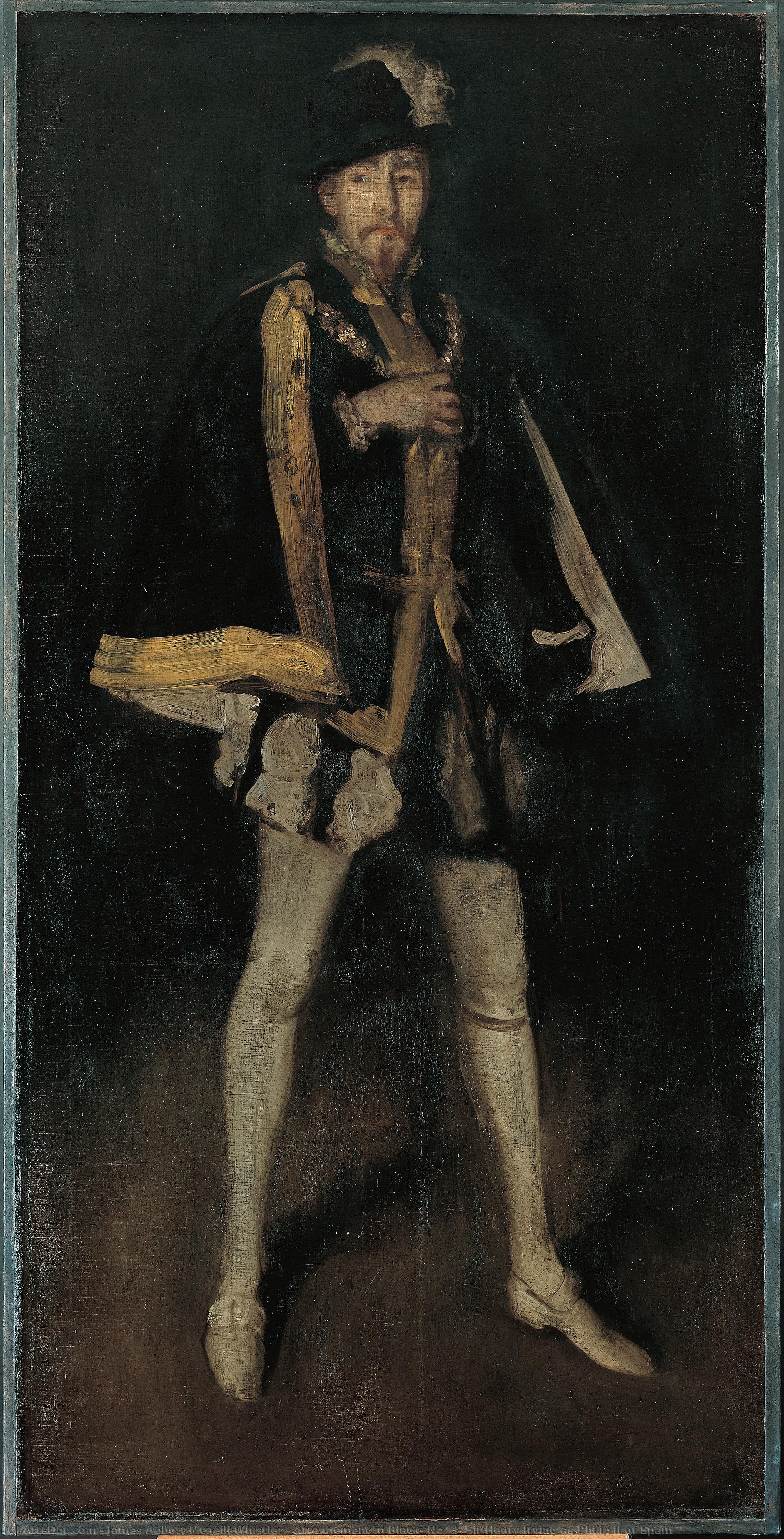 Arrangement In Black, No. 3: Sir Henry Irving As Philip Ii Of Spain — James Abbott Mcneill Whistler