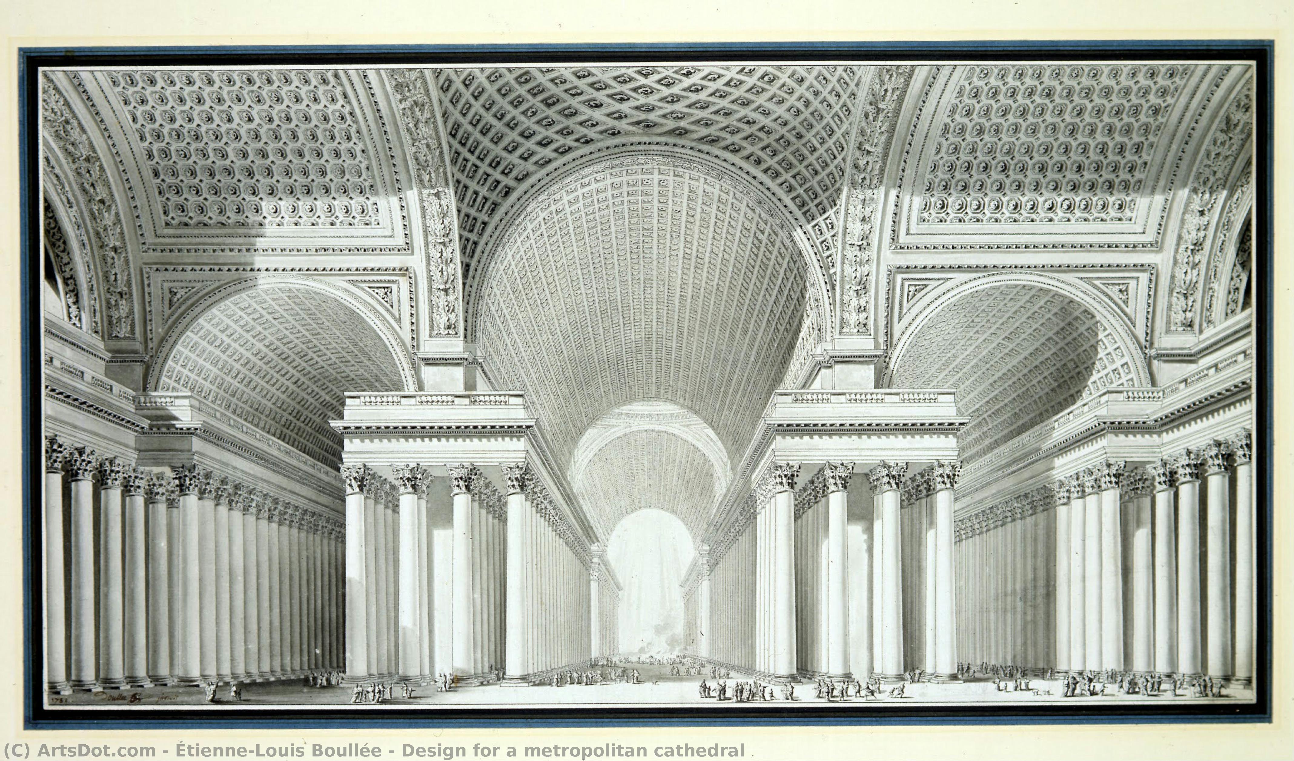 Design For A Metropolitan Cathedral — Étienne-louis Boullée