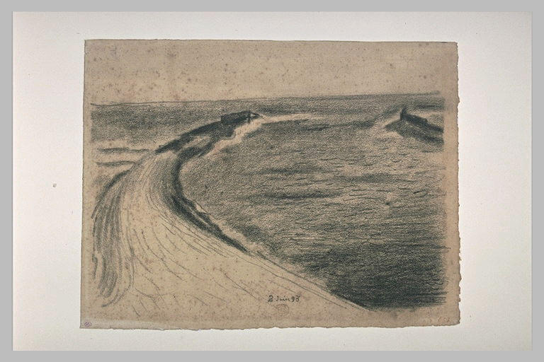 Digue Rounded Advancing Into The Sea — Georges Lemmen
