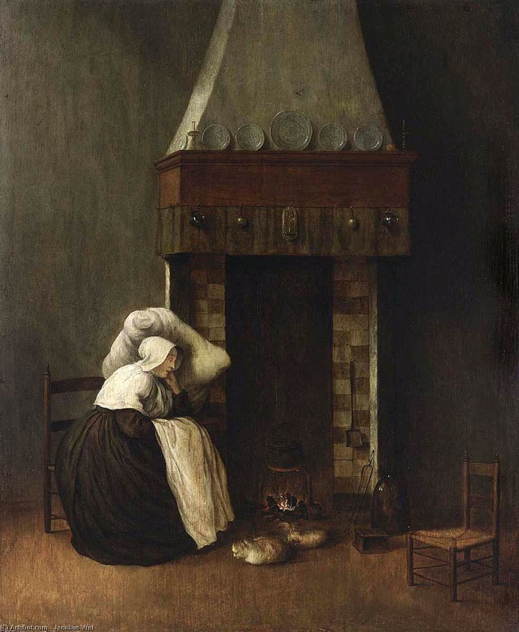 Sleeping Woman (the Convalescent) — Jacobus Vrel