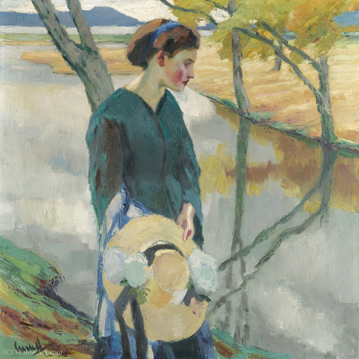 Girl With A Straw Hat — Edward Cucuel