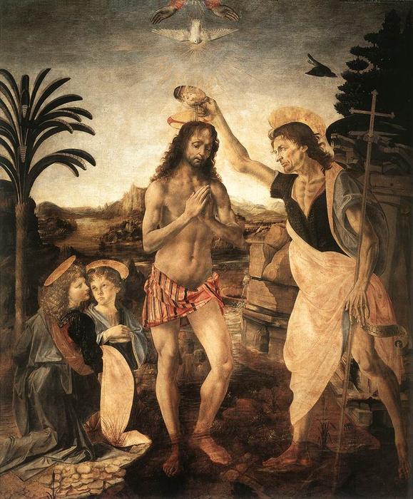 The Baptism Of Christ — Leonardo Da Vinci