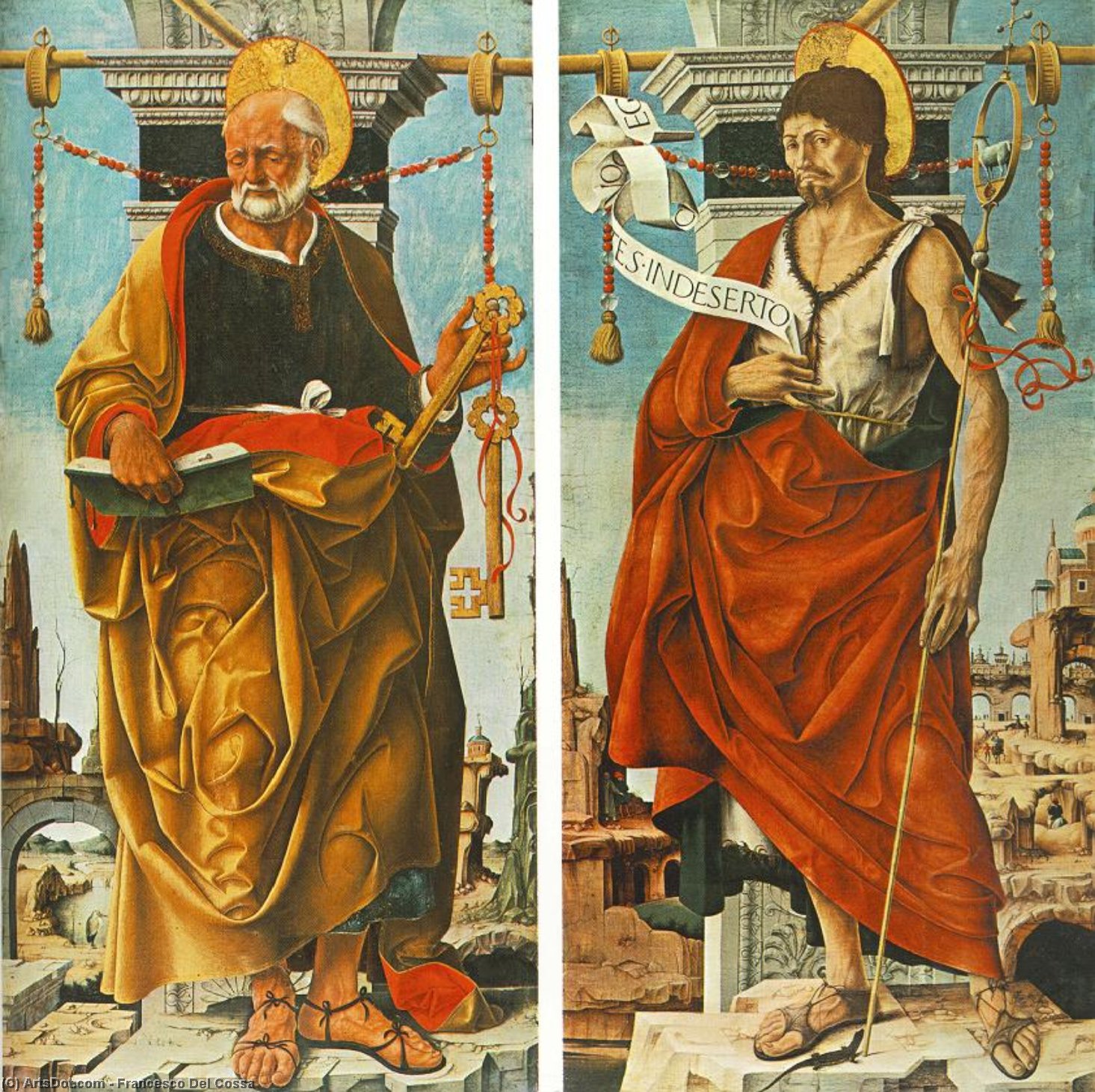 Griffoni Polyptych: St Peter And St John The Baptist — Francesco Del Cossa