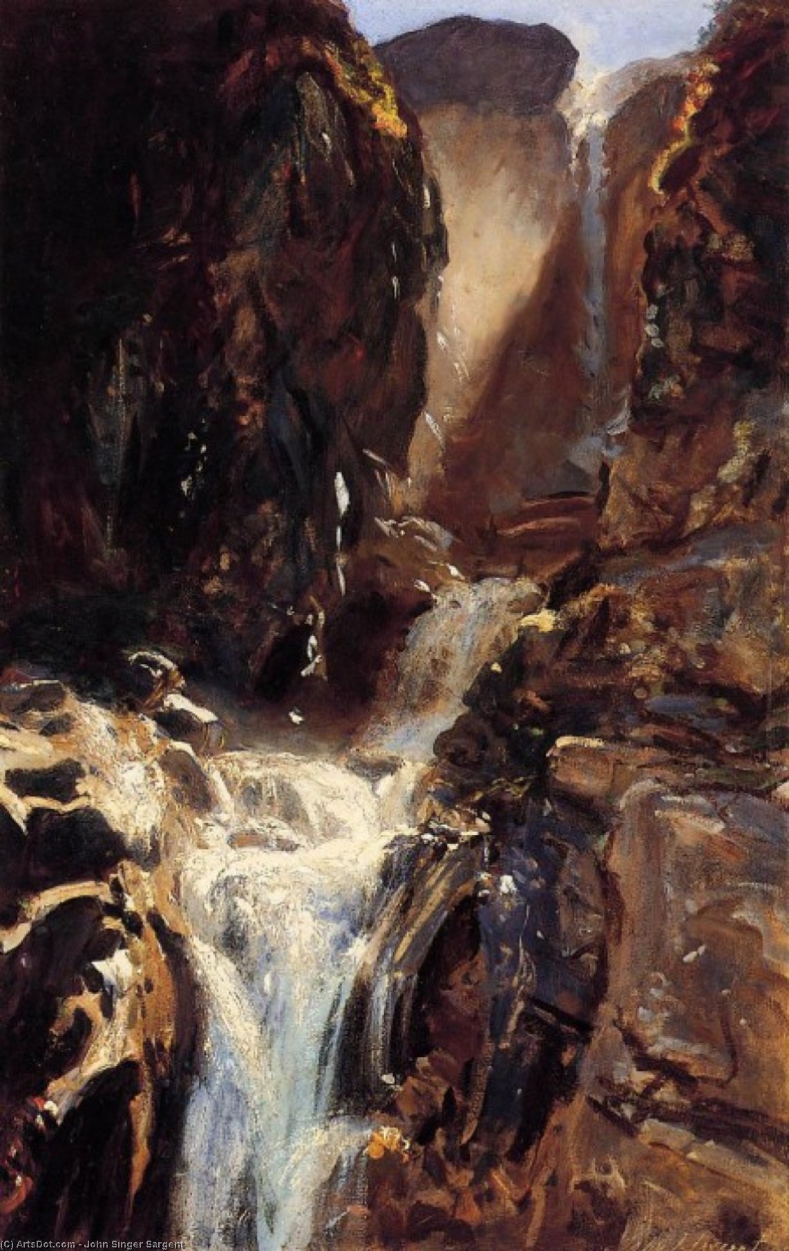 A Waterfall — John Singer Sargent