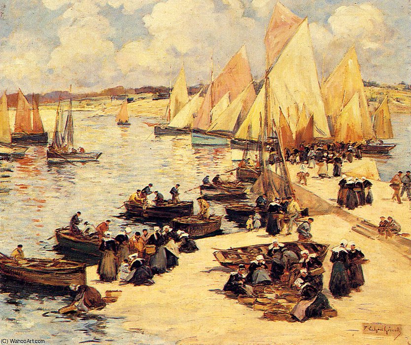 A French Harbor — Fernand Marie Eugène Legout Gérard