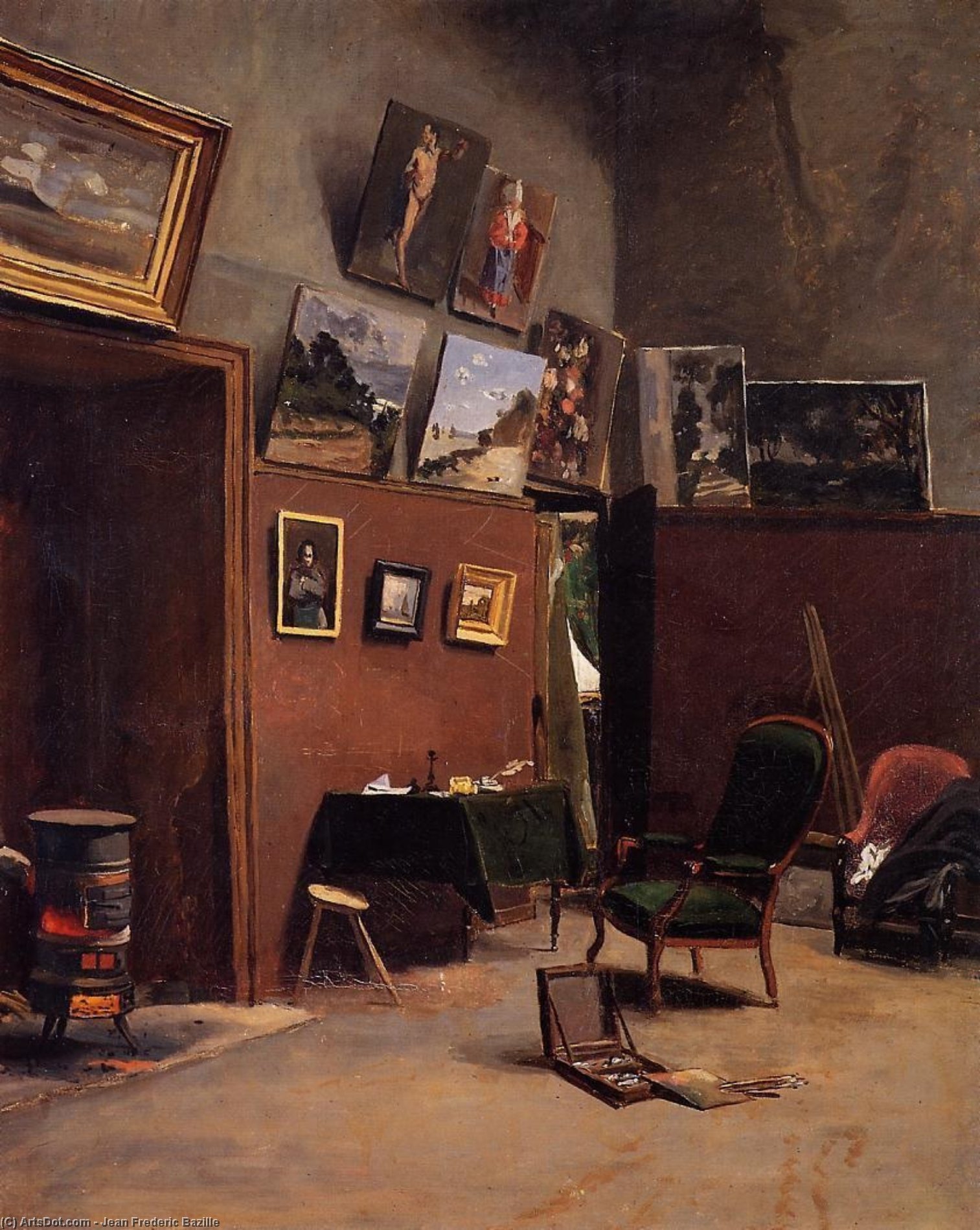 The Studio On The Rue De Furstenberg — Frédéric Bazille