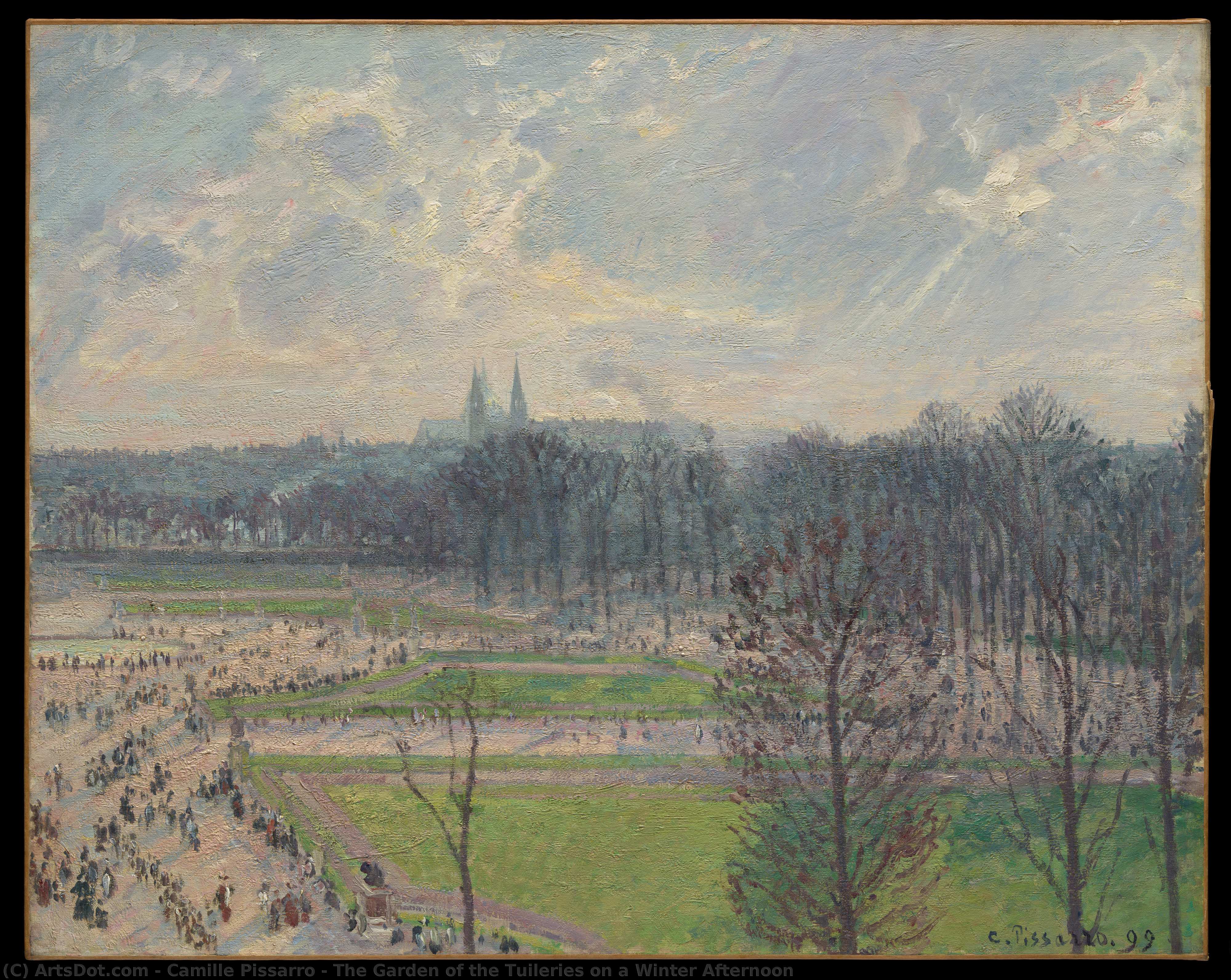 The Garden Of The Tuileries On A Winter Afternoon — Camille Pissarro