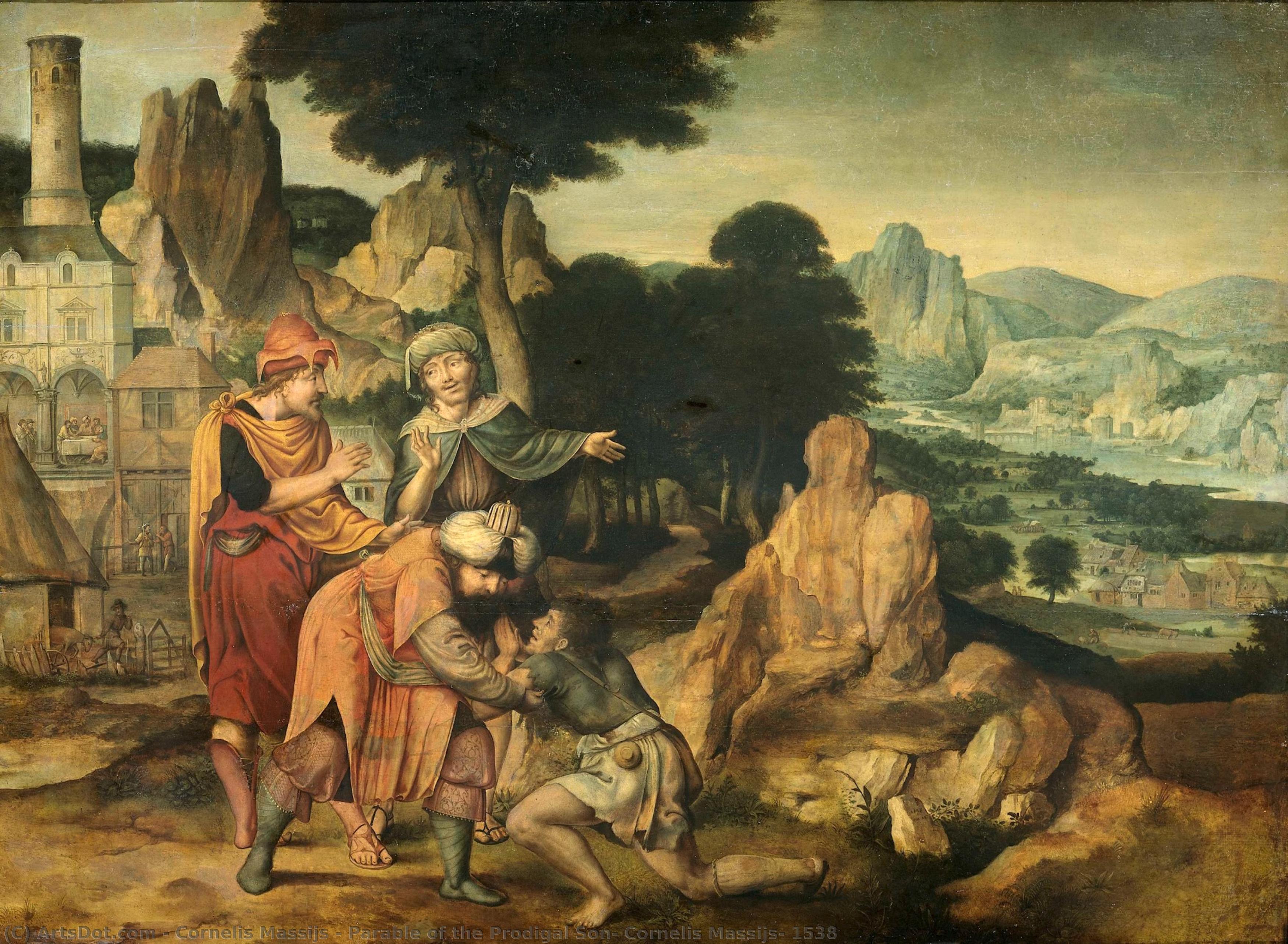 Parable Of The Prodigal Son, Cornelis Massijs, 1538 — Cornelis Massys