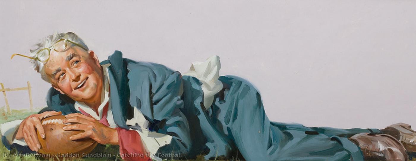 Catching The Football — Haddon Hubbard Sundblom