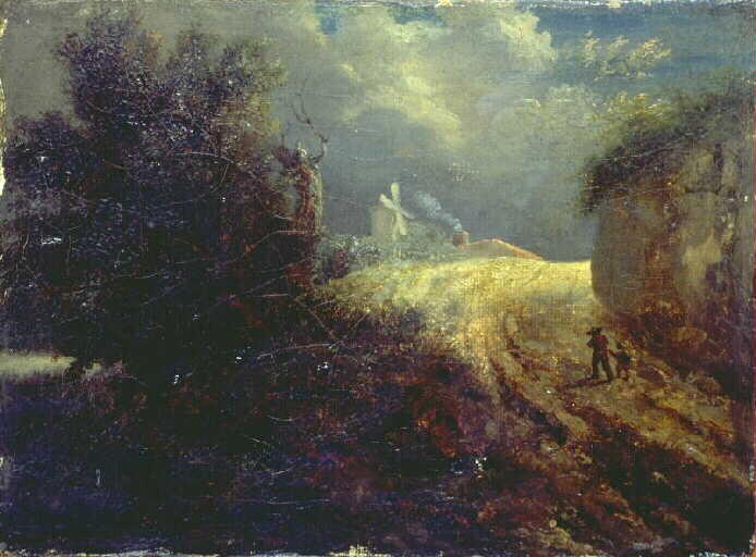 Paysage, Chemin Montagneux — Auguste Xavier Leprince