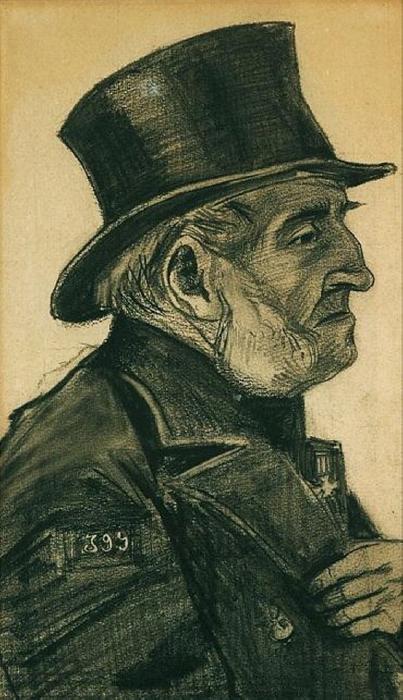 An Almshouse Man In A Top Hat — Vincent Willem Van Gogh