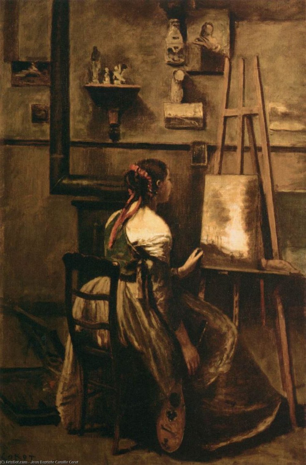 Corot's Studio — Jean-baptiste-camille Corot