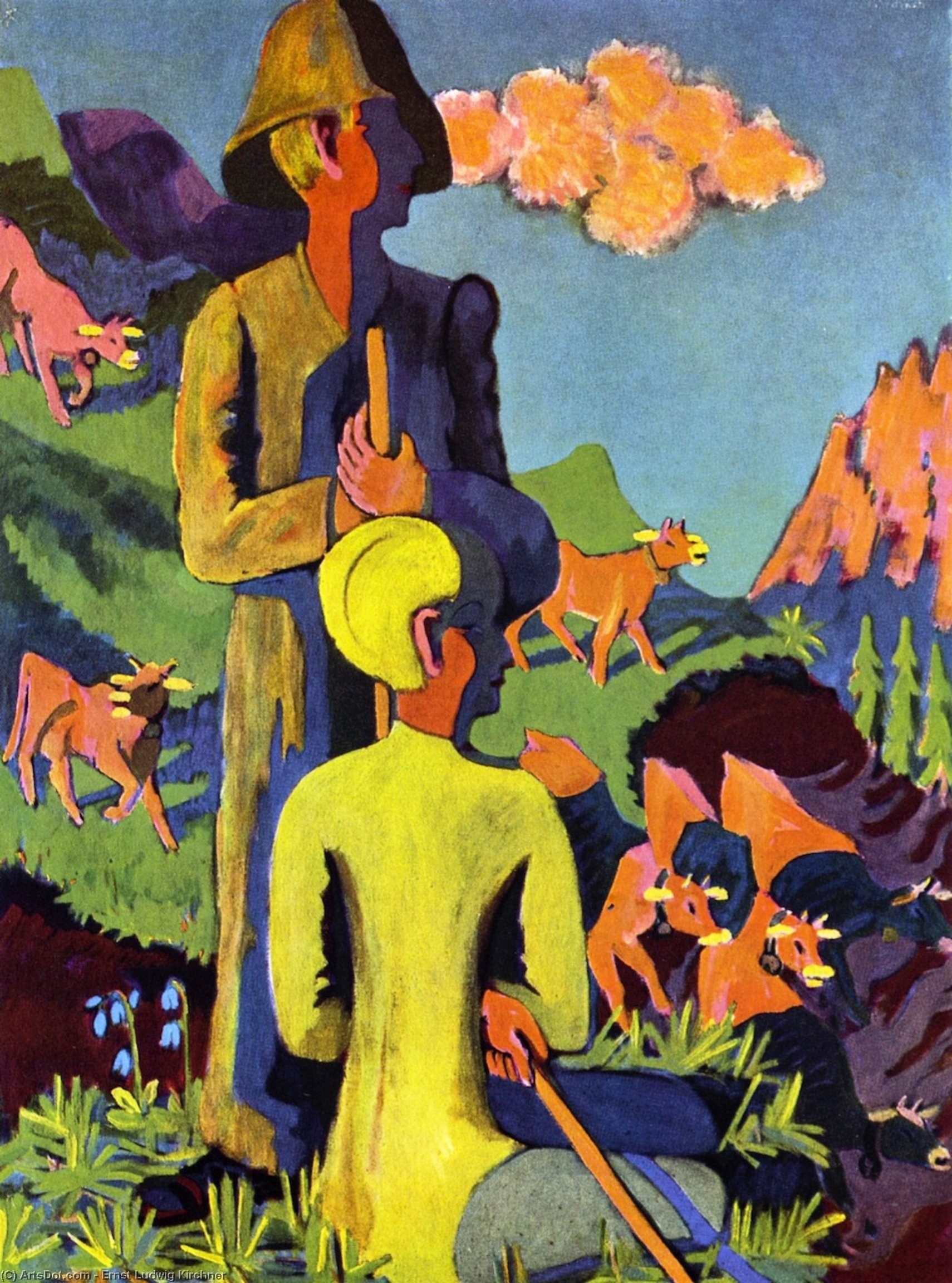 Hirten Am Abend — Ernst Ludwig Kirchner