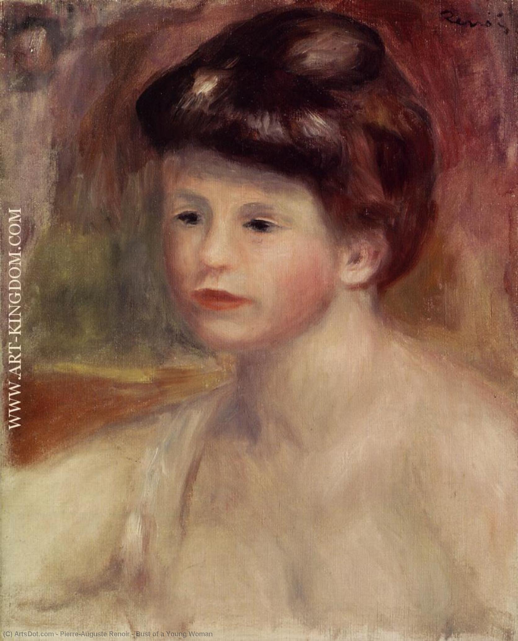 Bust Of A Young Woman — Pierre-auguste Renoir