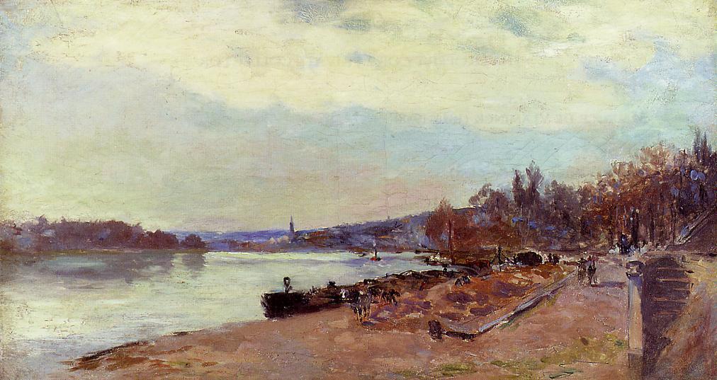 The Seine At Suresnes — Albert-charles Lebourg