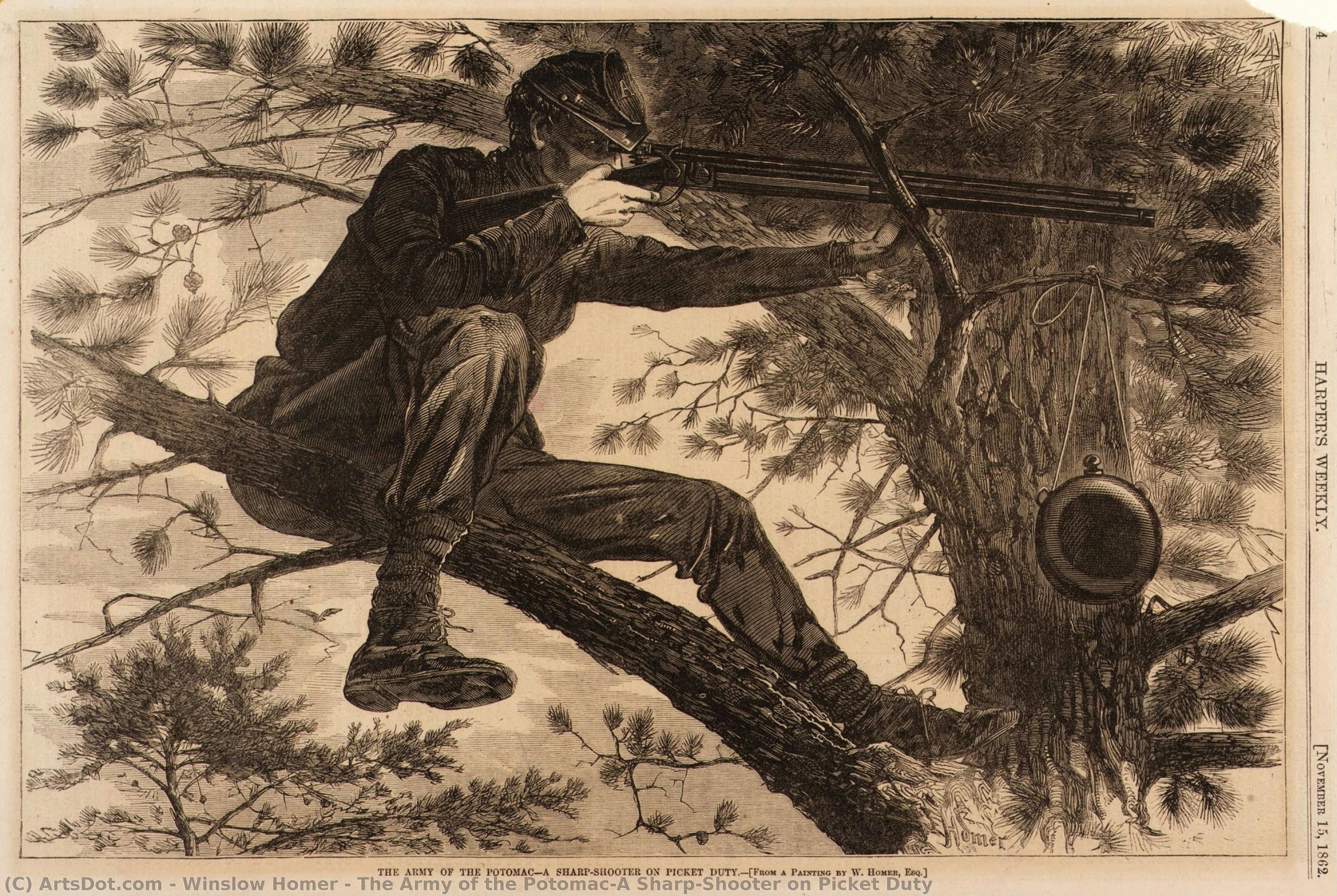 The Army Of The Potomac–a Sharp-shooter On Picket Duty — Winslow Homer