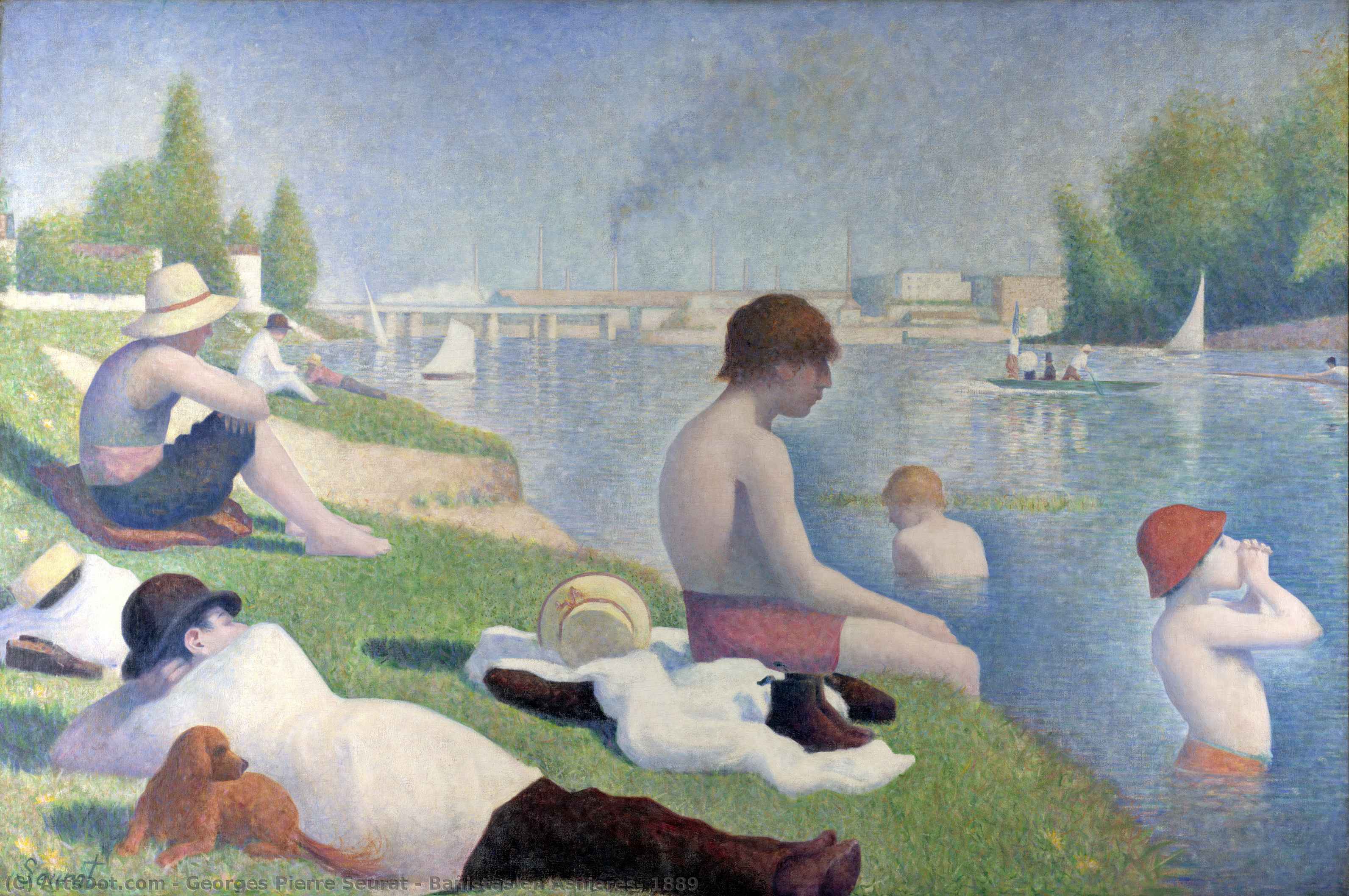 Bañistas En Asnieres, 1889 — Georges Seurat