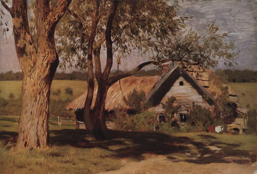 House With Broom Trees. — Isaak Ilyich Levitan