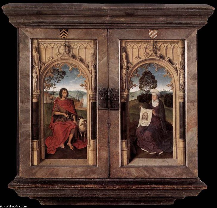 Triptych Of Jan Floreins (detail 2) - (reverse) — Memling, Hans