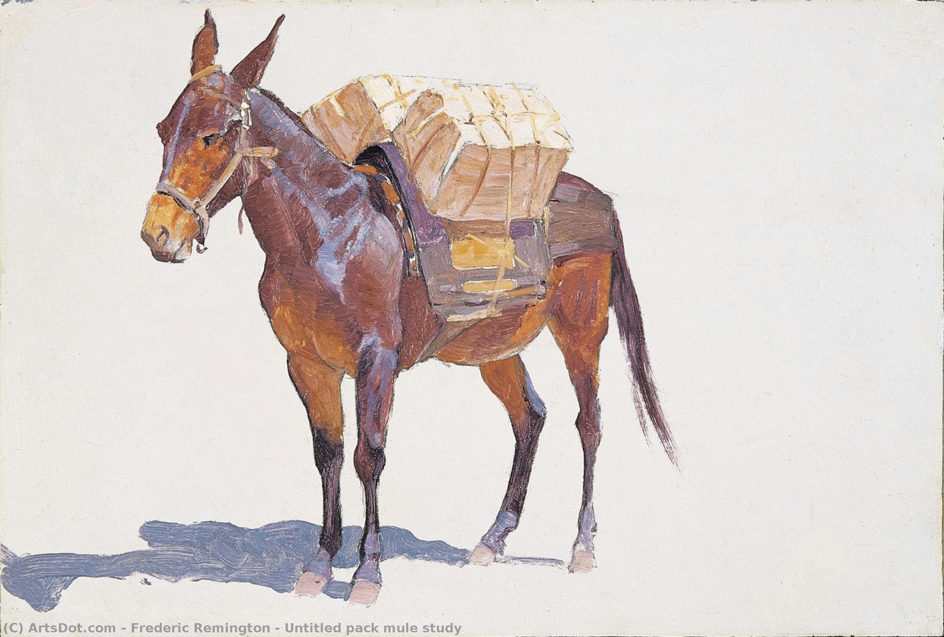 Untitled Pack Mule Study — Frederic Remington