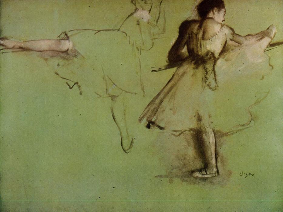 Dancers At The Barre (study) — Edgar Degas
