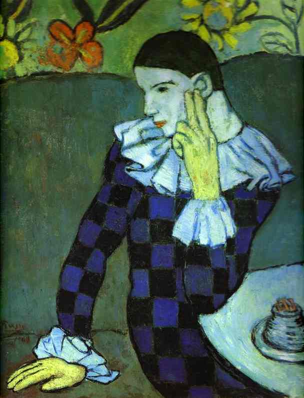 Leaning Harlequin — Pablo Picasso
