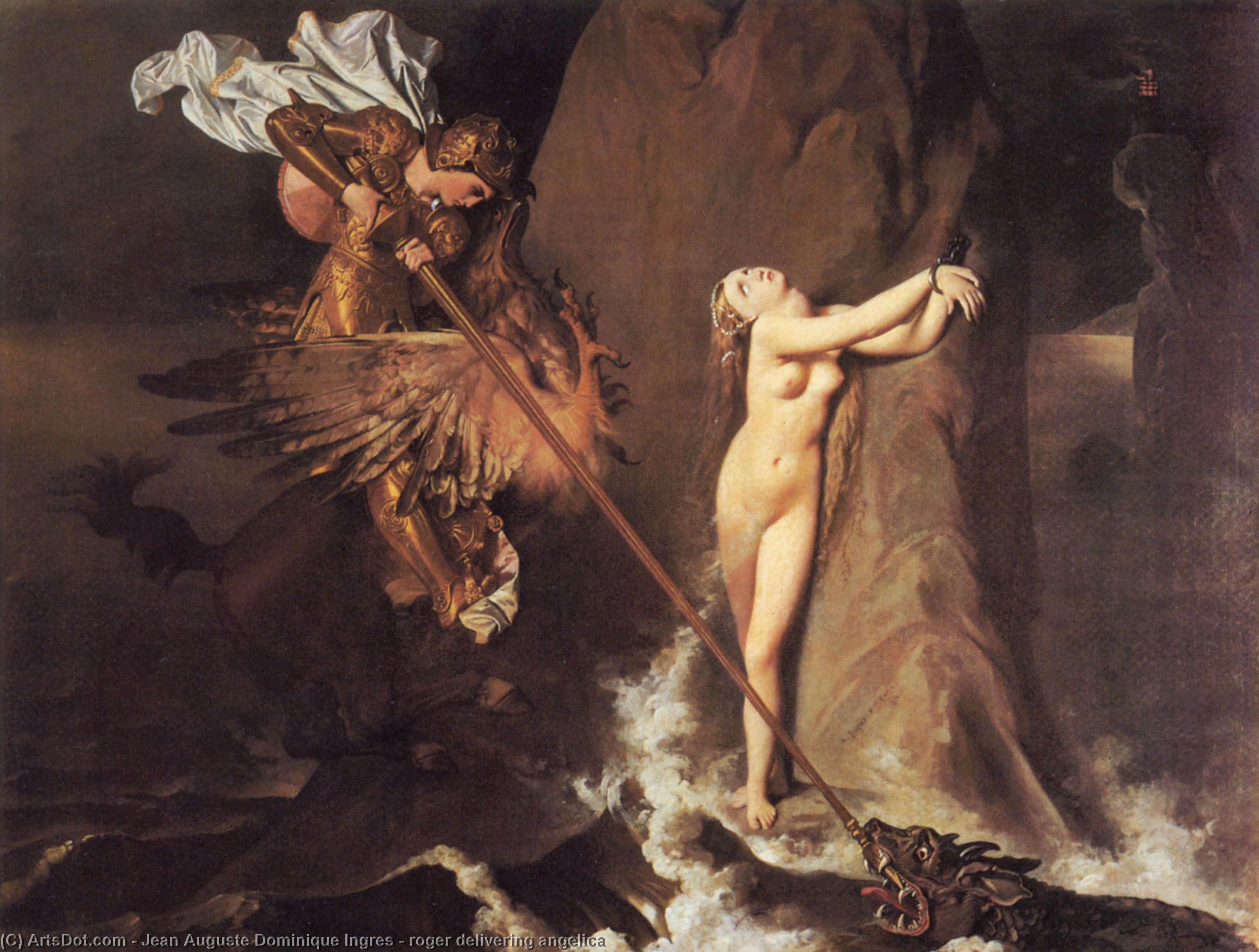 Roger Delivering Angelica — Jean-auguste-dominique Ingres
