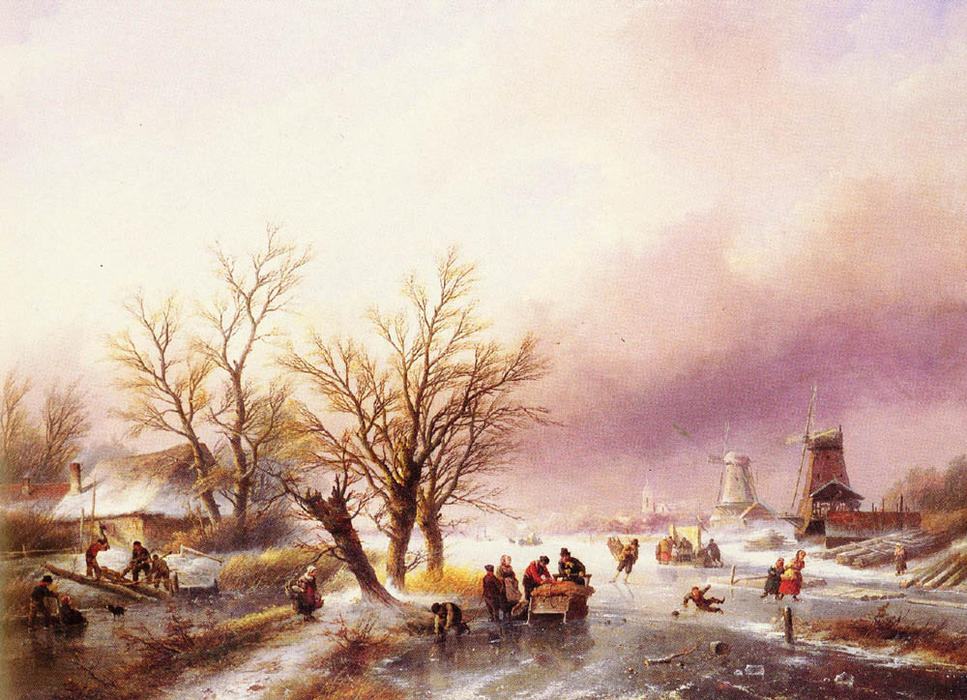 A Winter Landscape — Jan Jacob Coenraad Spohler