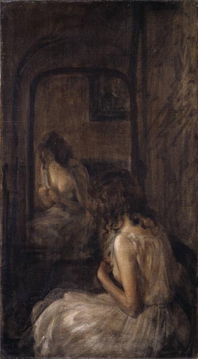 Model Seated Before A Mirror — Philip Wilson Steer