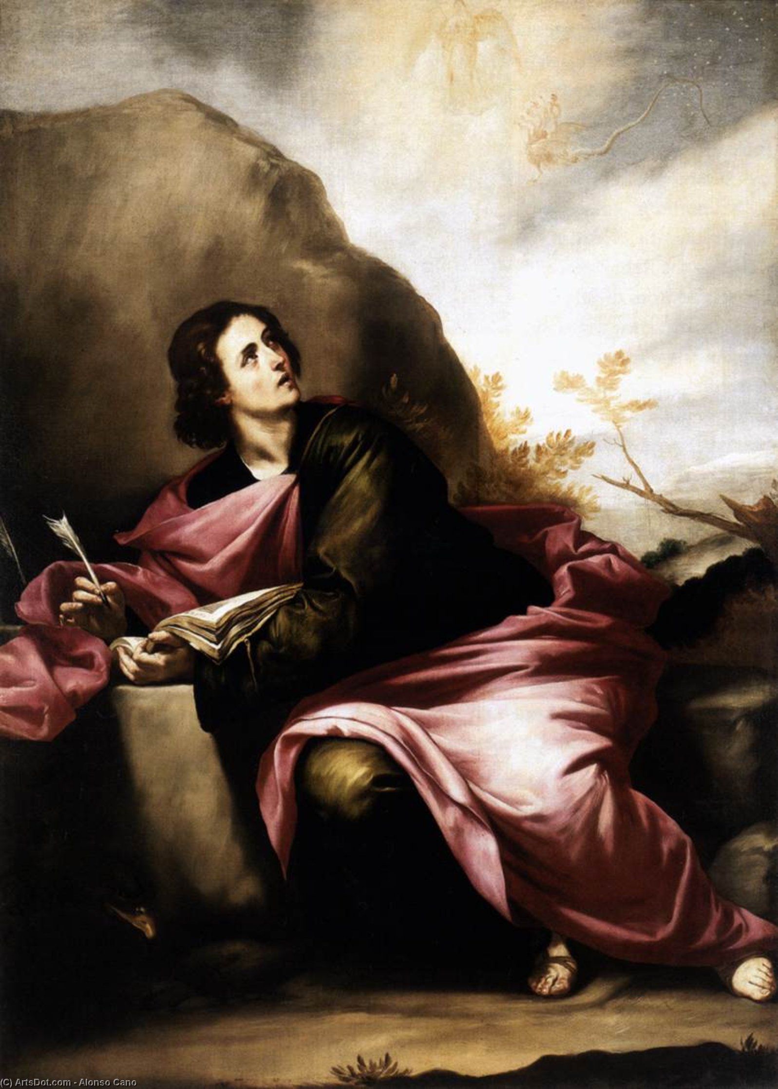 St John The Evangelist On Pathmos — Alonzo Cano