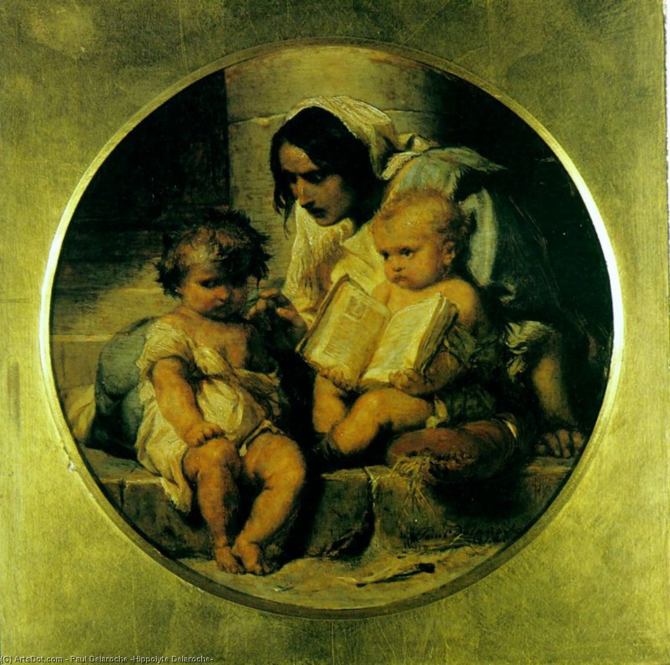 A Child Learning To Read — Hippolyte-paul Delaroche
