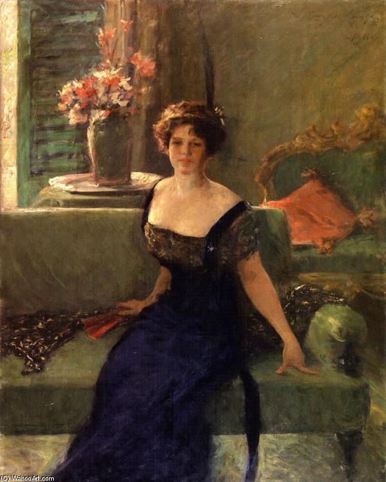 Portrait Of A Lady In Black (also Known As Annie Traquair Lang) — William Merritt Chase