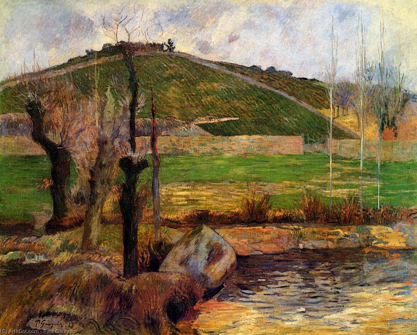 River Aven Below Mount Sainte-marguerite — Eugène Henri Paul Gauguin