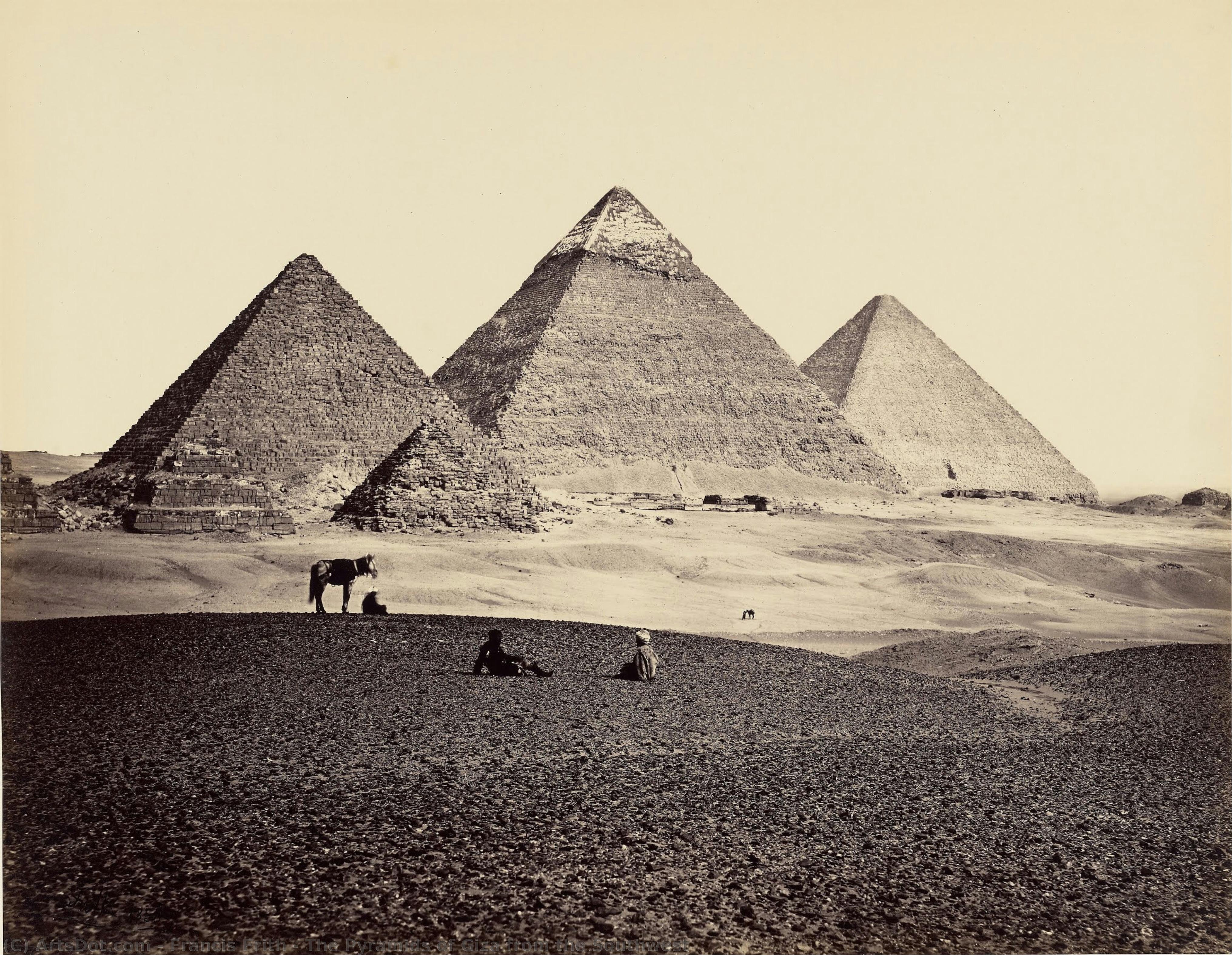 The Pyramids Of Giza From The Southwest — Francis Frith
