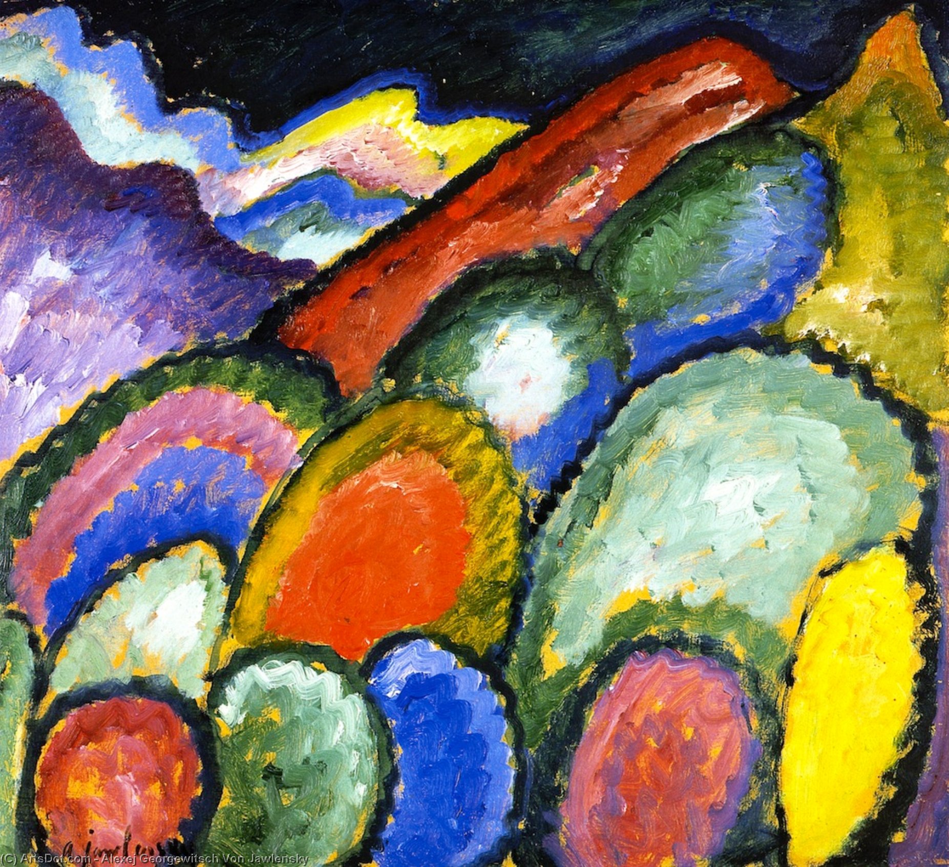 Mountains And Trees — Alexej Von Jawlensky
