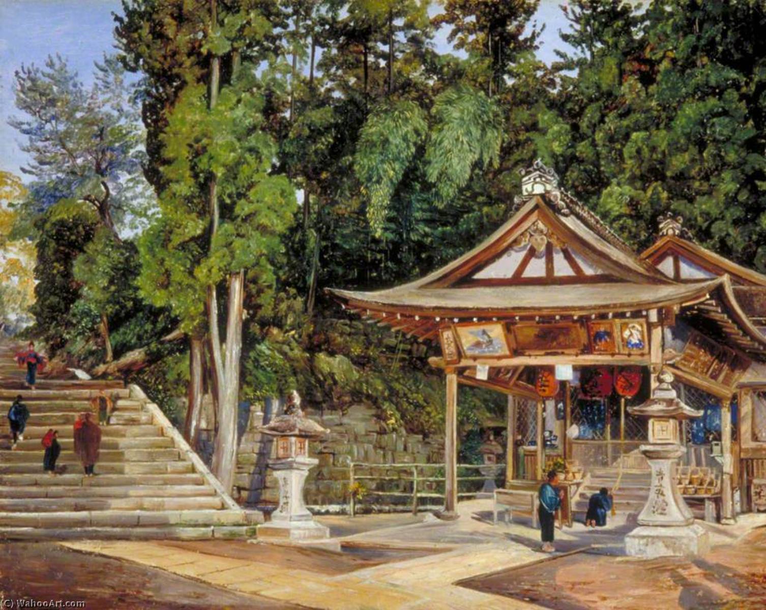 Small Temple Of Maruyama At Kioto, Japan — Marianne North