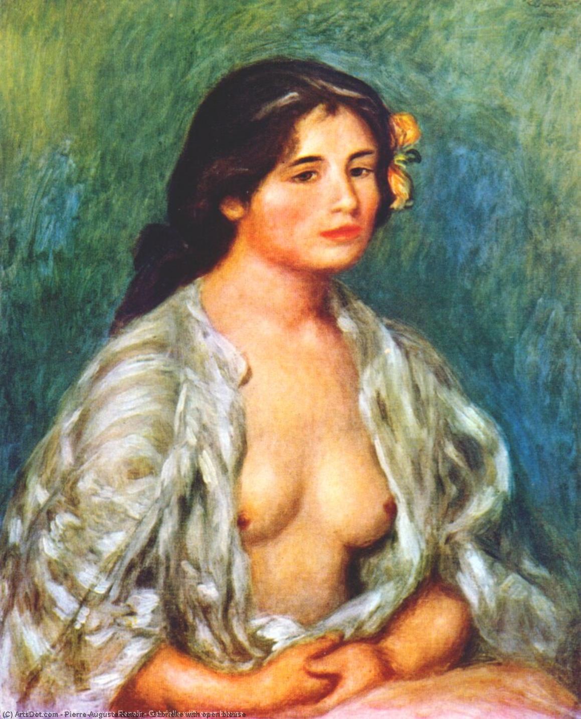 Gabrielle With Open Blouse — Pierre-auguste Renoir