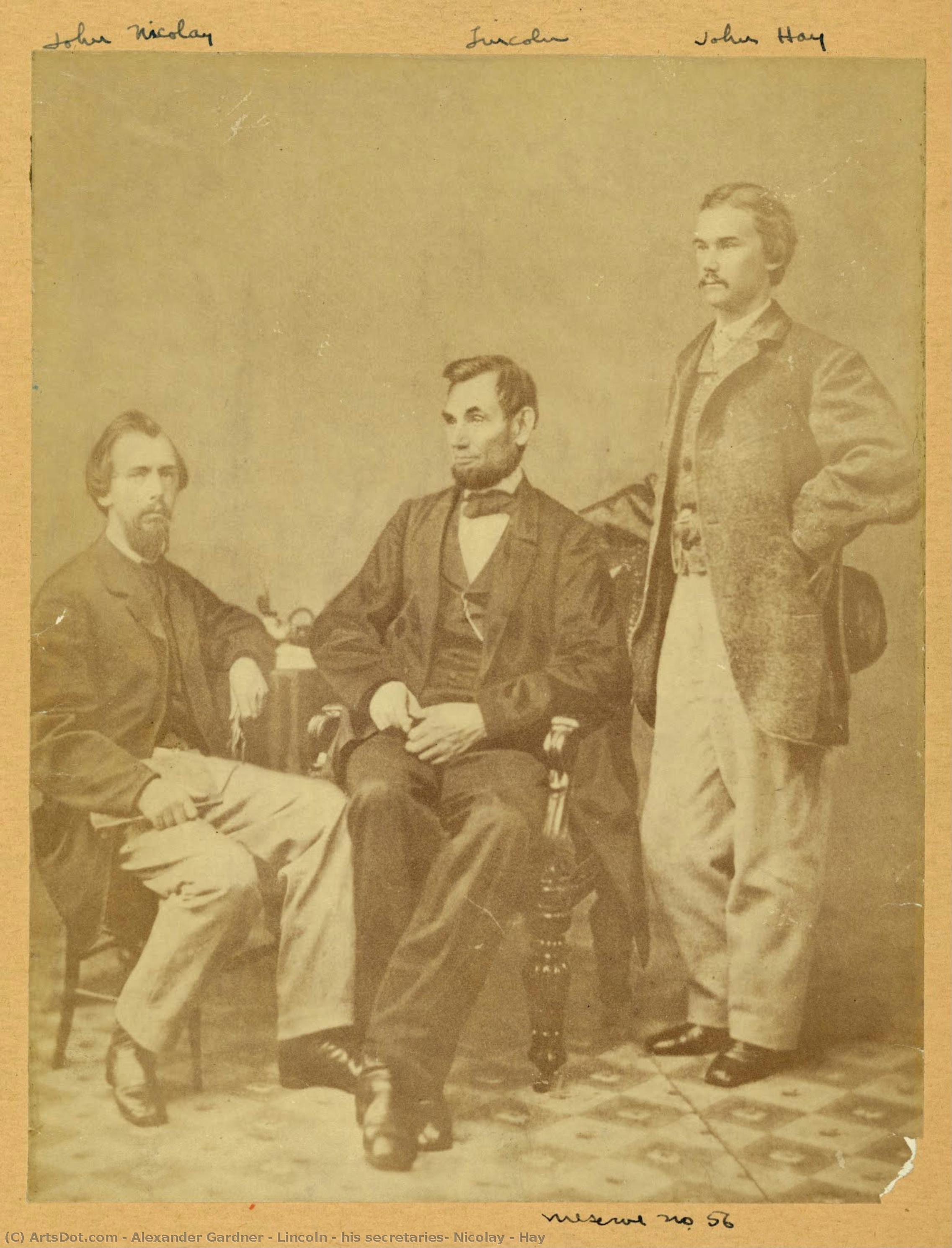 Lincoln & His Secretaries, Nicolay & Hay — Alexander Gardner