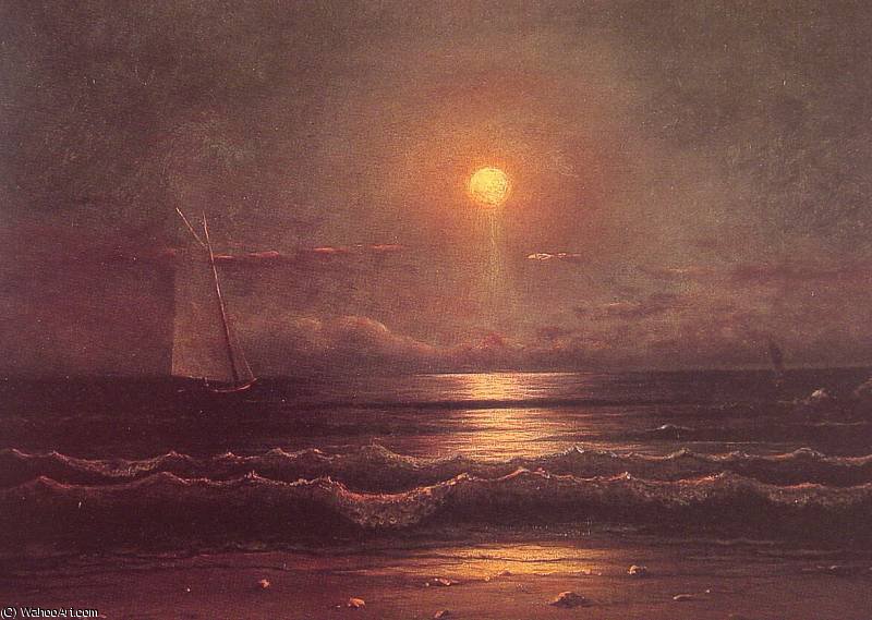 Sailing By Moonlight — Martin Johnson Heade