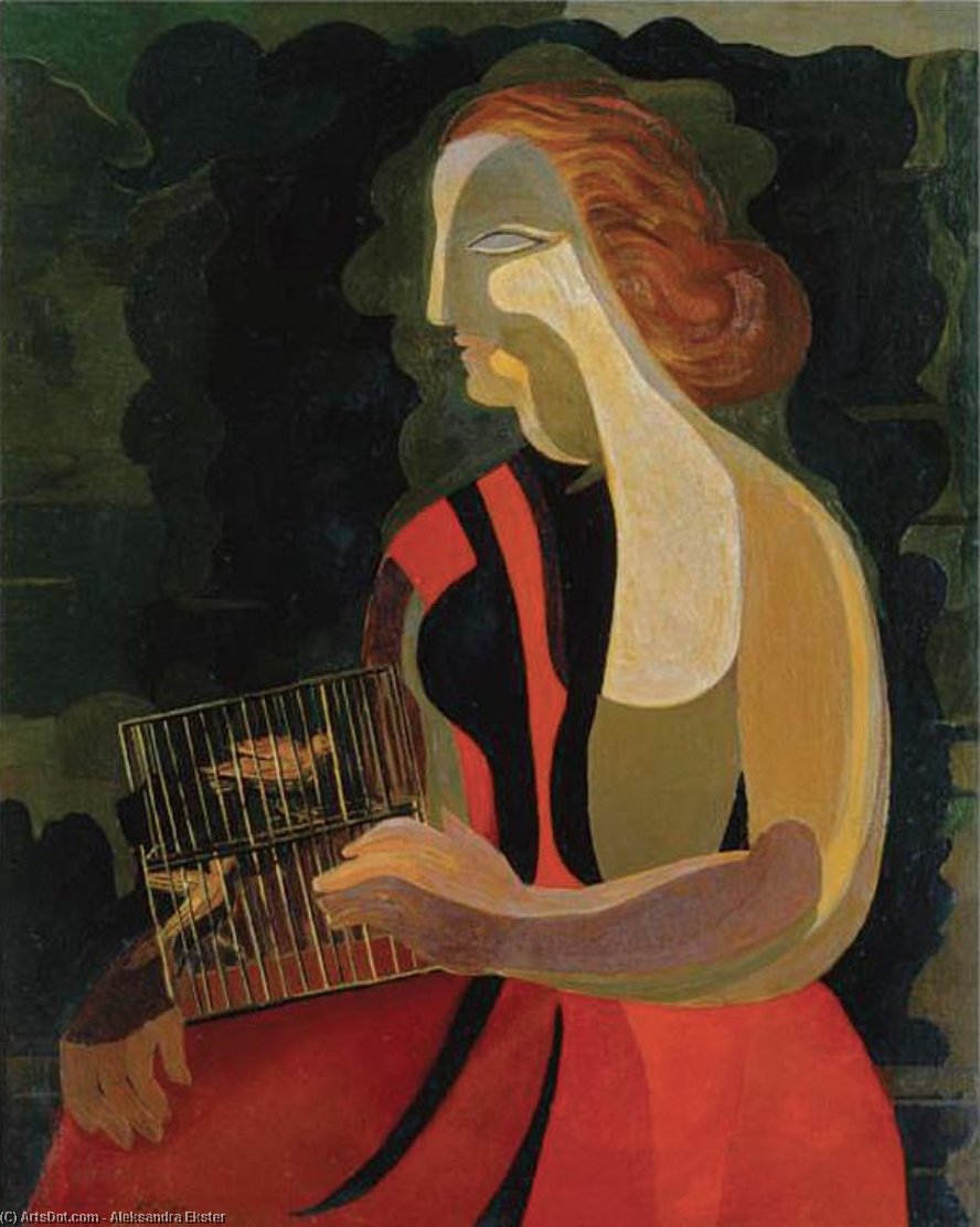 Woman With Birds — Aleksandra Ekster