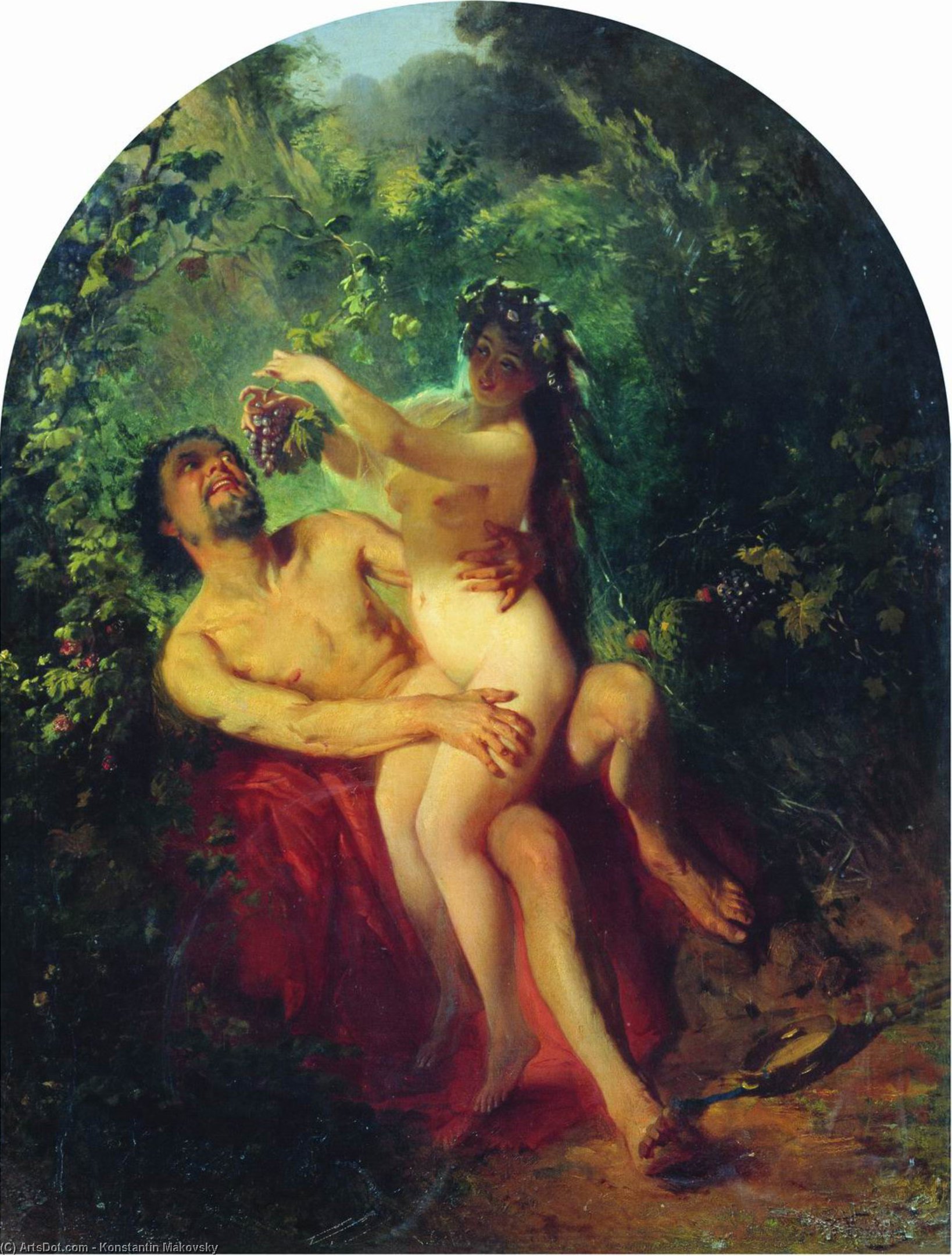 Satyr And Nymph — Konstantin Yegorovich Makovsky