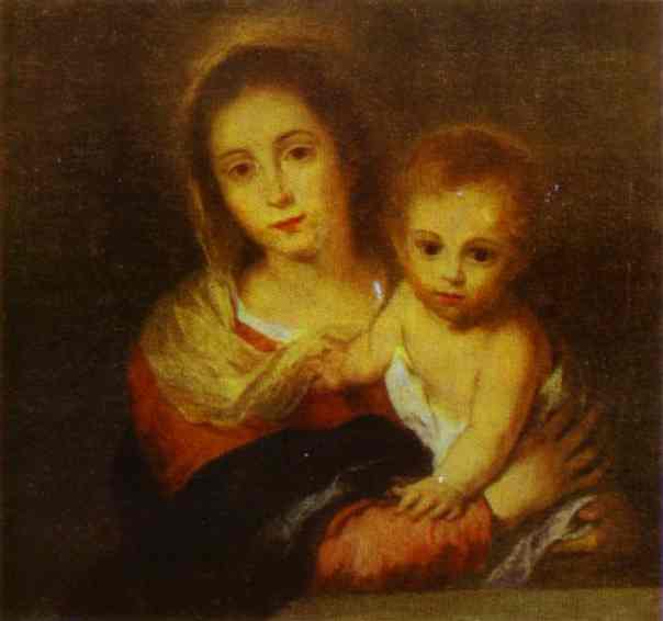 Madonna With A Napkin — Bartolomé Esteban Murillo